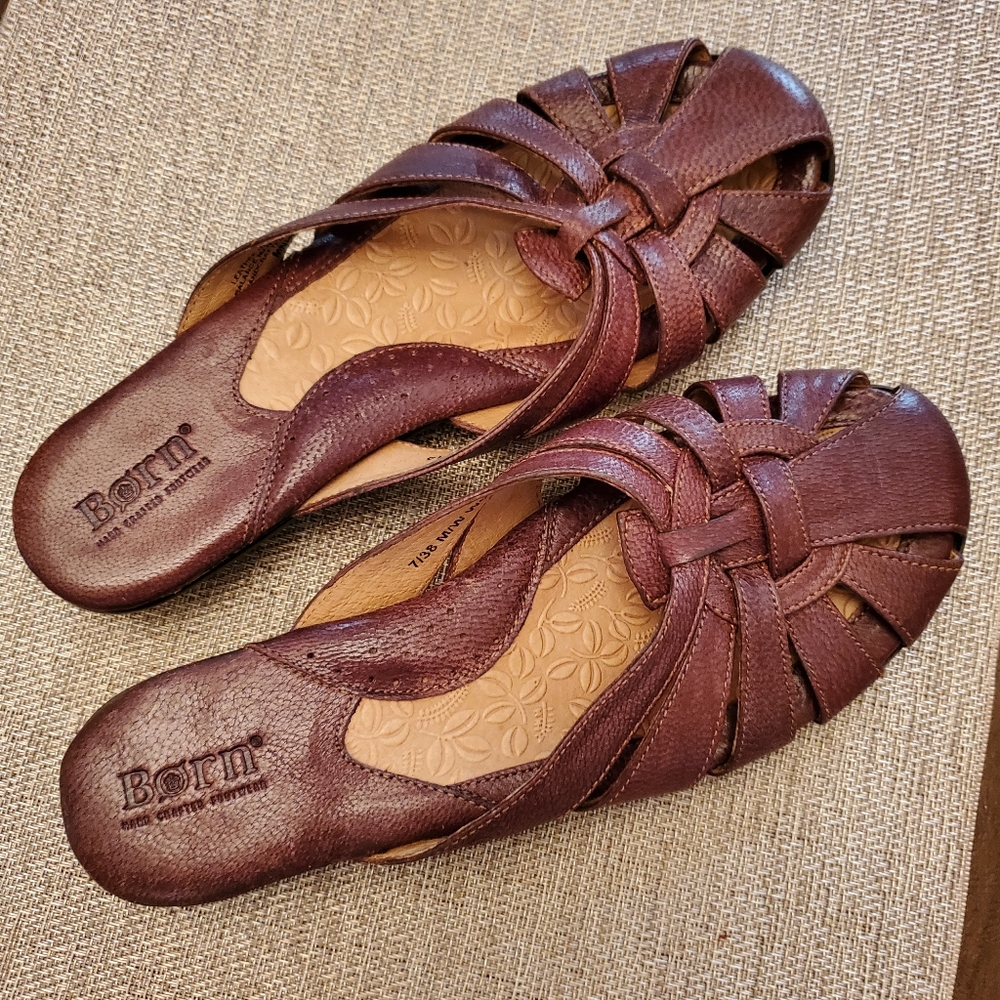 Born Leather Slides